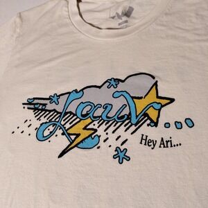 LAUV Concert t-shirt cream s/s crew neck Are you feeling? Sz L - Imperfect